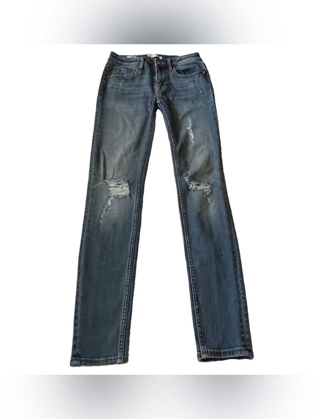 VIGOSS The Jagger Skinny Destructed Stretch Mid Rise Blue Jeans Women’s Size 25